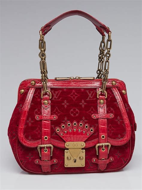 red alligator bag by louis vuitton|LOUIS VUITTON Monogram Velours Alligator Gracie MM Rouge .